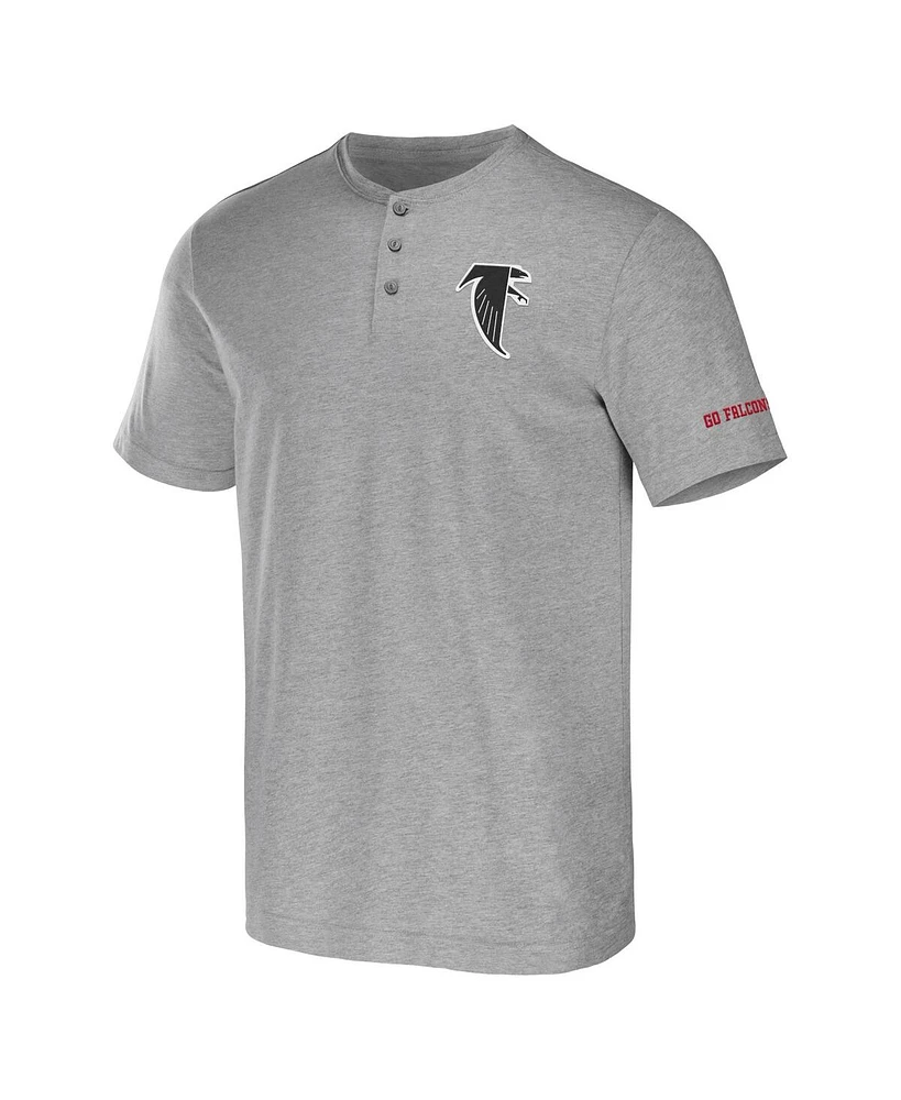 Men's Nfl x Darius Rucker Collection by Fanatics Heather Gray Atlanta Falcons Henley T-shirt