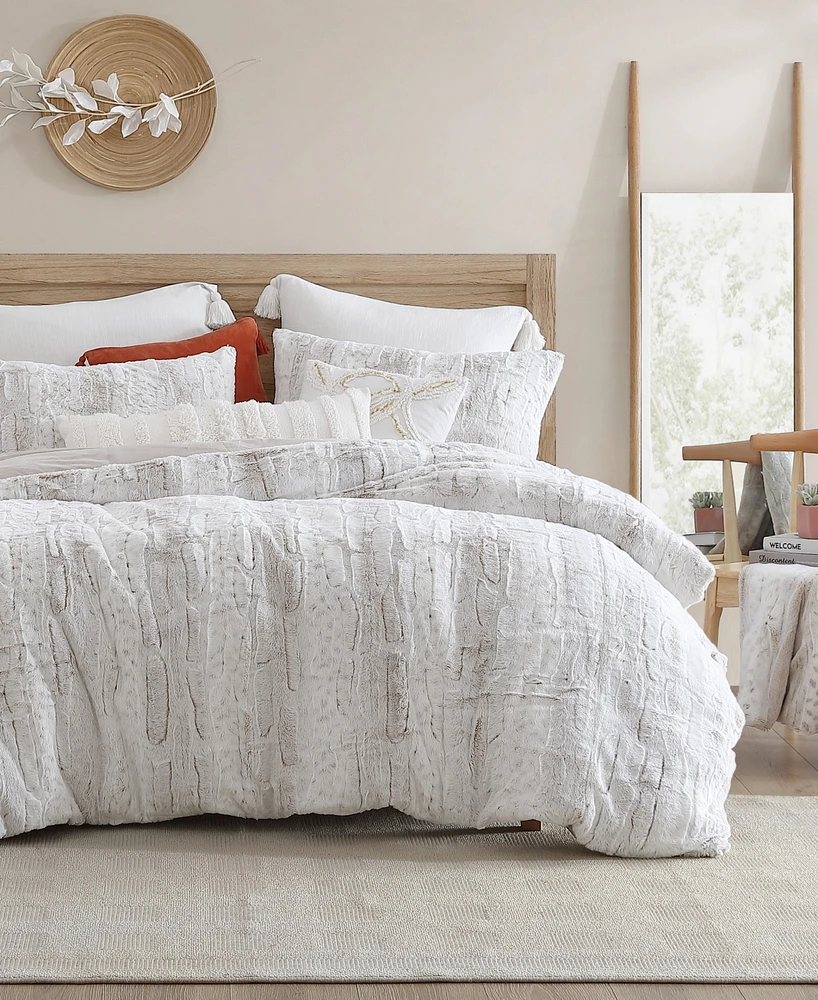 Peri Home Snow Leopard 3 Piece Comforter Set