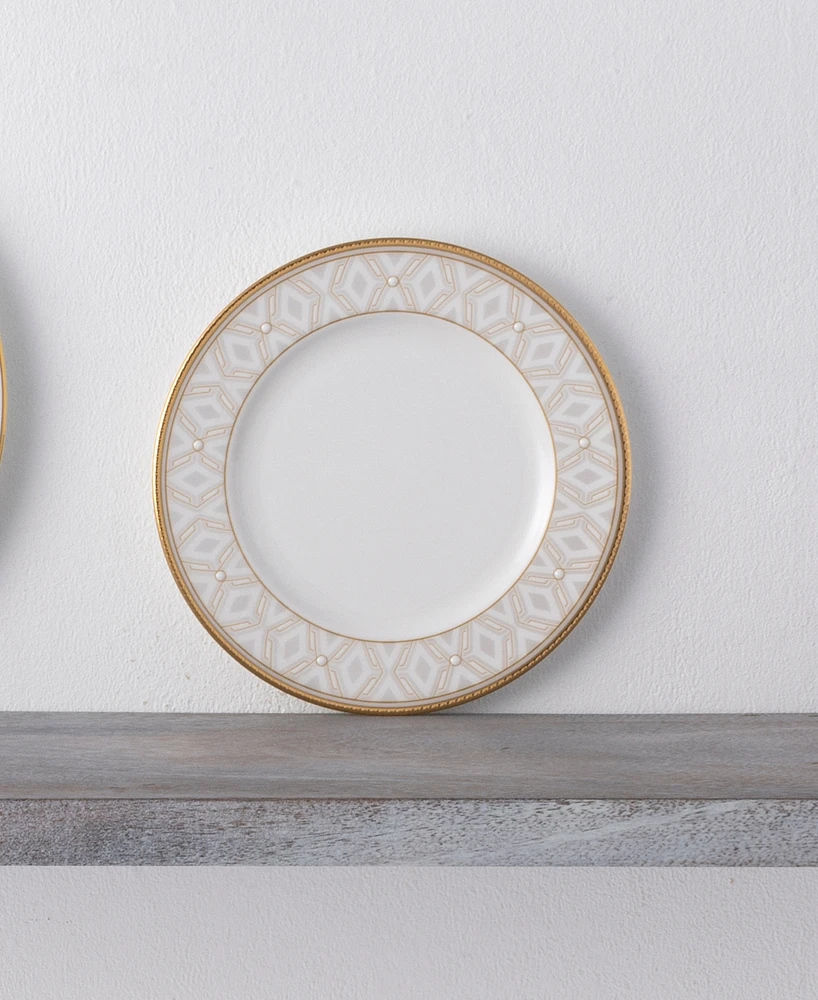 Noritake Noble Pearl Set Of 4 Bread Butter/Appetizer Plates, 6-1/2"