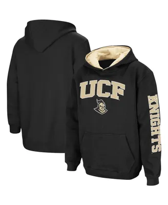 Youth Boys Colosseum Black Ucf Knights 2-Hit Team Pullover Hoodie