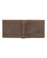 Lucky Brand Men's Grooved Leather Bifold Wallet