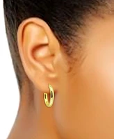 Giani Bernini Medium Tube Hoop Earrings Sterling Silver, 1.1", Created for Macy's