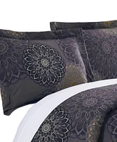 Southshore Fine Linens Midnight Floral 3-Pc. Comforter Set