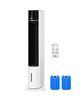 Homcom Bladeless Air Cooler, Evaporative Oscillating Tower Fan Humidifier Unit