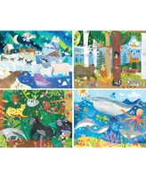 Masterpieces Hello, World! 4-Pack 100 Piece Jigsaw Puzzles for kids