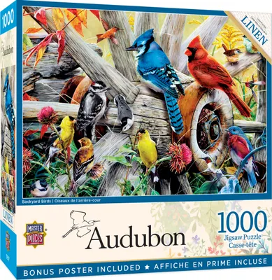 Masterpieces Audubon - Backyard Birds 1000 Piece Jigsaw Puzzle