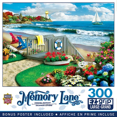 Masterpieces Memory Lane - Coastal Getaway 300 Piece Ez Grip Puzzle