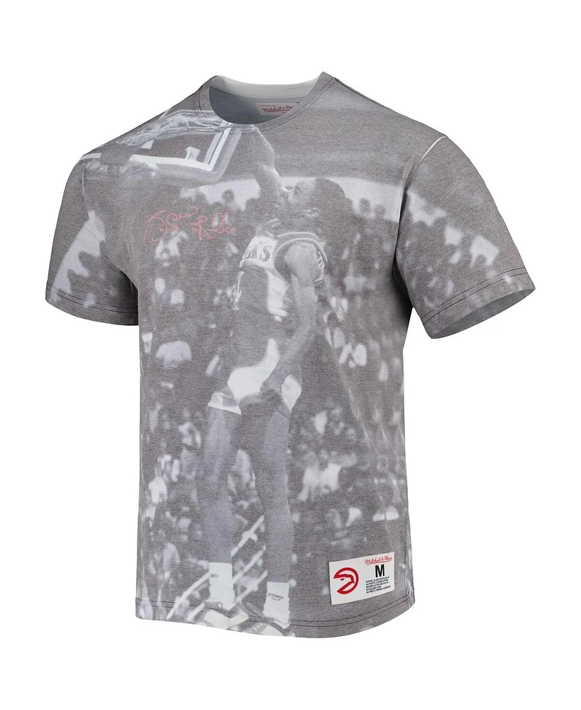Men's Mitchell & Ness Spud Webb Gray Atlanta Hawks Above The Rim Sublimated T-shirt