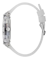 Guess Men's Clear Silicone Multi-Function Watch 44mm
