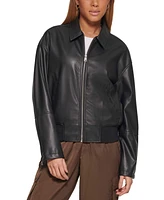 Levi's Women's Faux Leather Lightweight Bomber Jacket