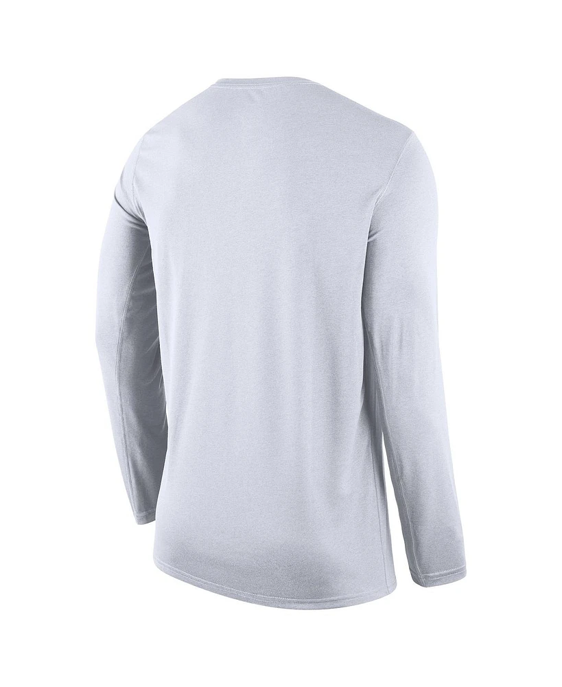 Men's Nike White Brooklyn Nets 2022/23 Legend On-Court Practice Performance Long Sleeve T-shirt