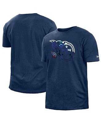 Men's New Era Navy Tennessee Titans 2022 Sideline Ink Dye T-shirt