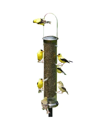 Aspects ASP400 Quick Clean Nyjer Tube Bird Feeder Brushed Nickle