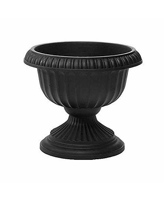Novelty Outdoor Grecian Urn, Planter/Flower Pot, Plastic, Black, 18"