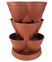 Stack-a-Pots 80281854E Stackable Planter 30 quarts - Brick