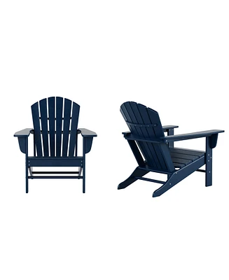 All-Weather Contoured Outdoor Poly Adirondack Chair (Set of 2)