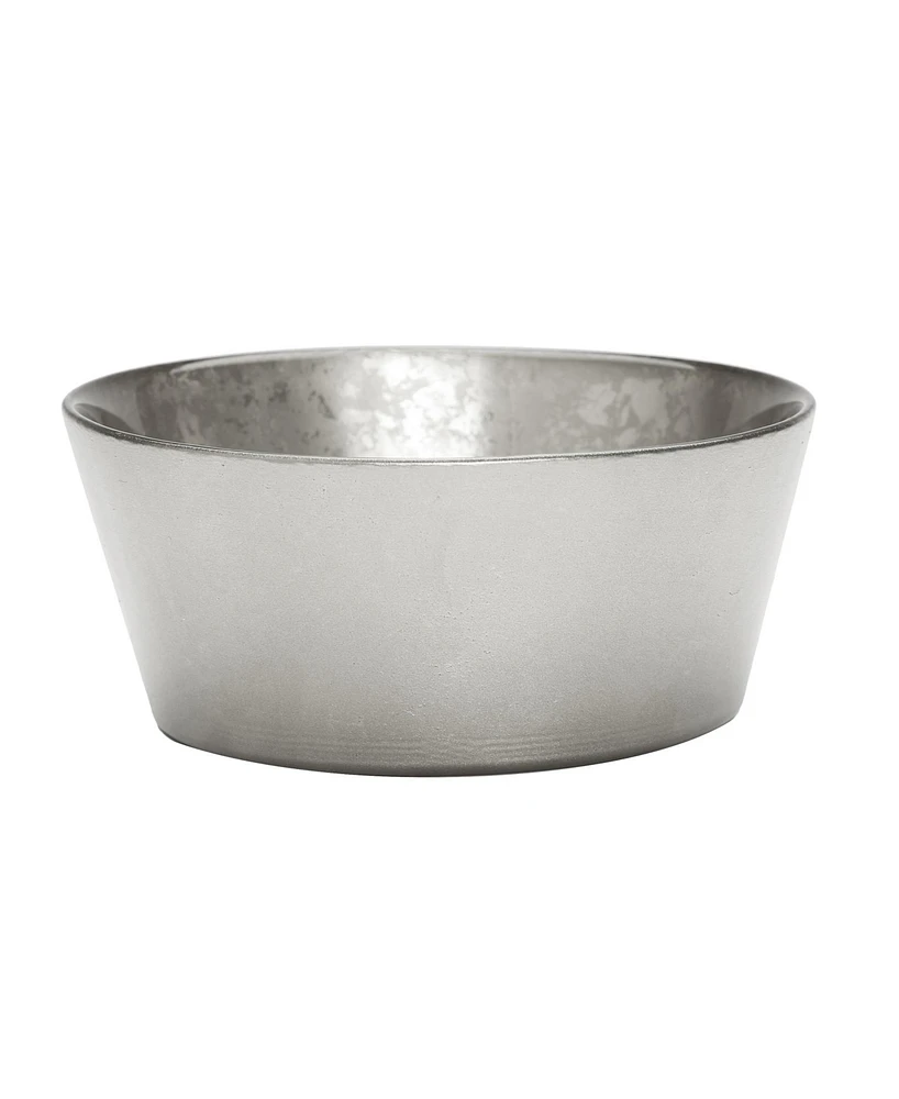 Classic Touch Raised Rim Design Glitter Bowl
