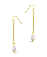 Sterling Forever Elyse Dangle Cultured Freshwater Pearl Earrings