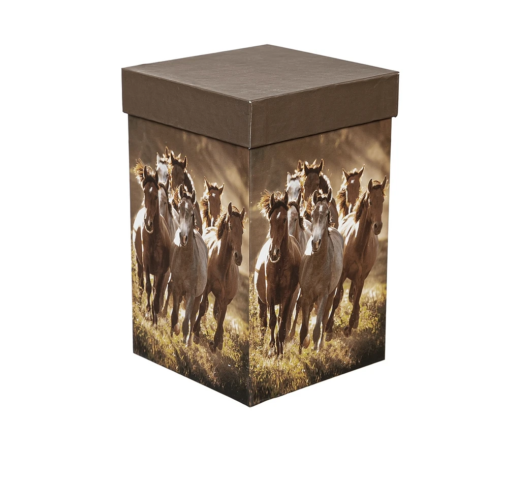 Evergreen Ceramic Travel Cup, 17 Oz. ,w/box, Running Horses