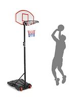 Adjustable Basketball Hoop System Stand Kid Indoor Outdoor Net Goal