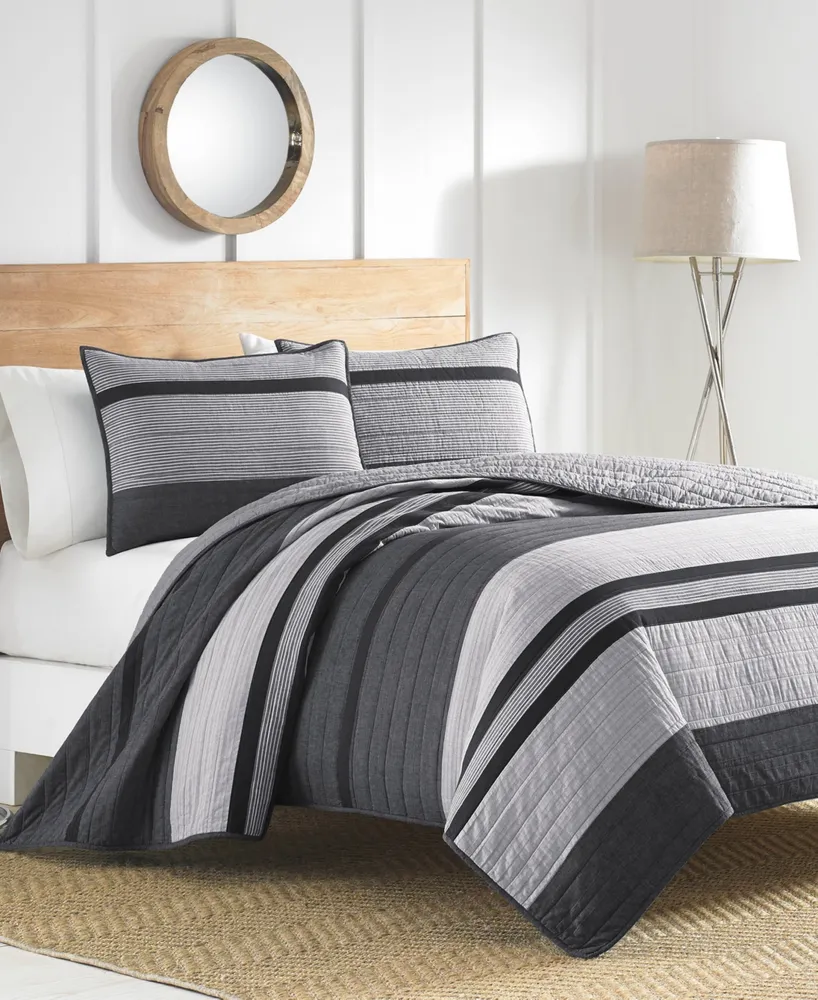 Closeout! Nautica Vessey Cotton Quilted Sham, Standard