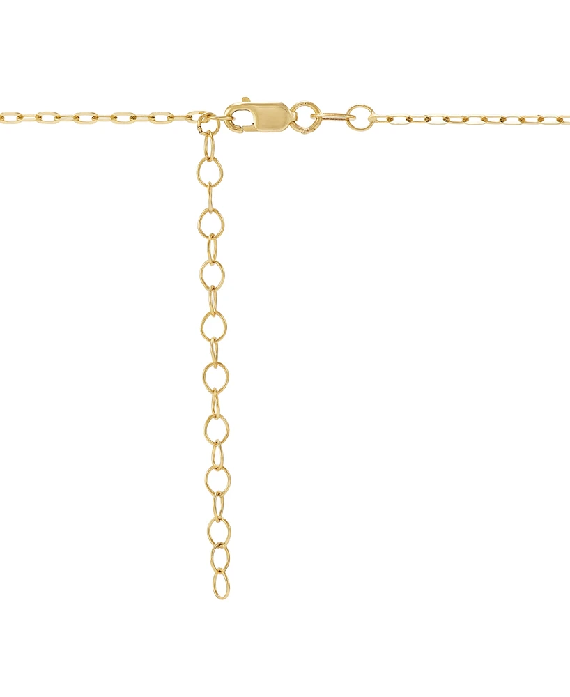 Diamond Bezel Solitaire Pendant Necklace (1/4 ct. t.w.) in 14k Gold, 16" + 2" extender