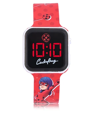 Miraculous Children's Led Touchscreen Red Silicone Strap Watch 34mm