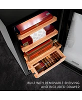 Schmecke 250 Cigar Humidor, Cigar Humidifier & Cigar Box W/Hygrometer