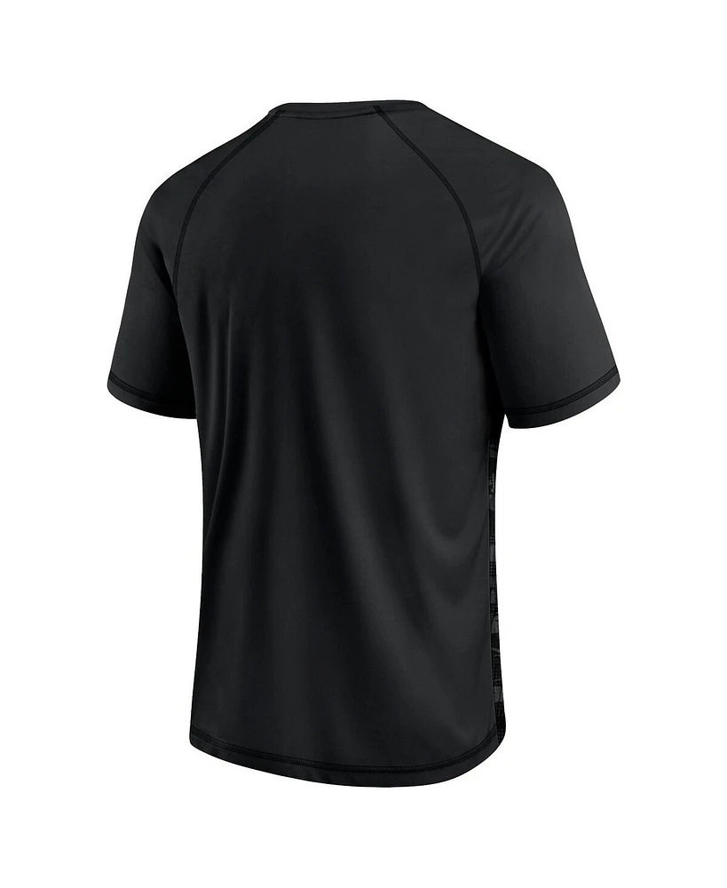 Men's Fanatics Black Pittsburgh Steelers Hail Mary Raglan T-shirt