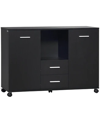 Vinsetto Multifunction Office Filing Cabinet Printer Sd w/ 2 Drawers,