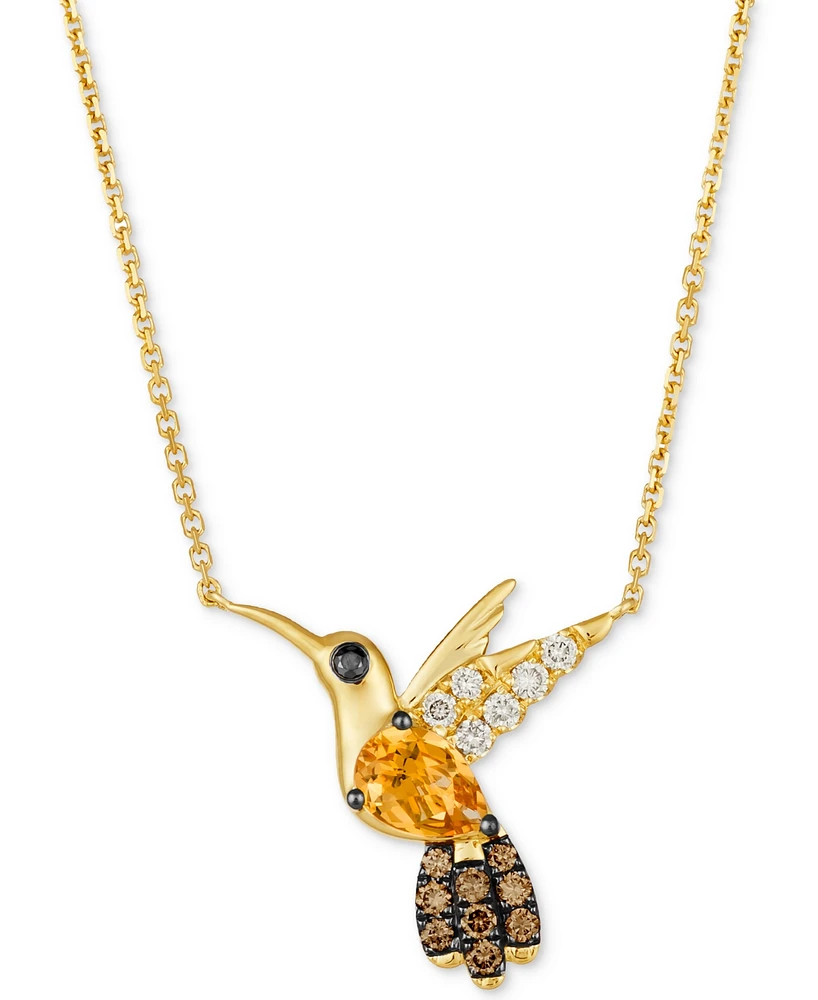 Le Vian Cinnamon Citrine (1/2 ct. t.w.), Nude Diamonds (1/8 ct. t.w.), Chocolate Diamonds (1/6 ct. t.w.) & Blackberry Diamonds (1/6 ct. t.w.) Hummingb