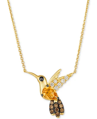 Le Vian Cinnamon Citrine (1/2 ct. t.w.), Nude Diamonds (1/8 ct. t.w.), Chocolate Diamonds (1/6 ct. t.w.) & Blackberry Diamonds (1/6 ct. t.w.) Hummingb