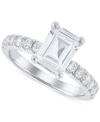 Grown With Love Igi Certified Lab Diamond Emerald-Cut Engagement Ring (3 ct. t.w.) 14k White Gold