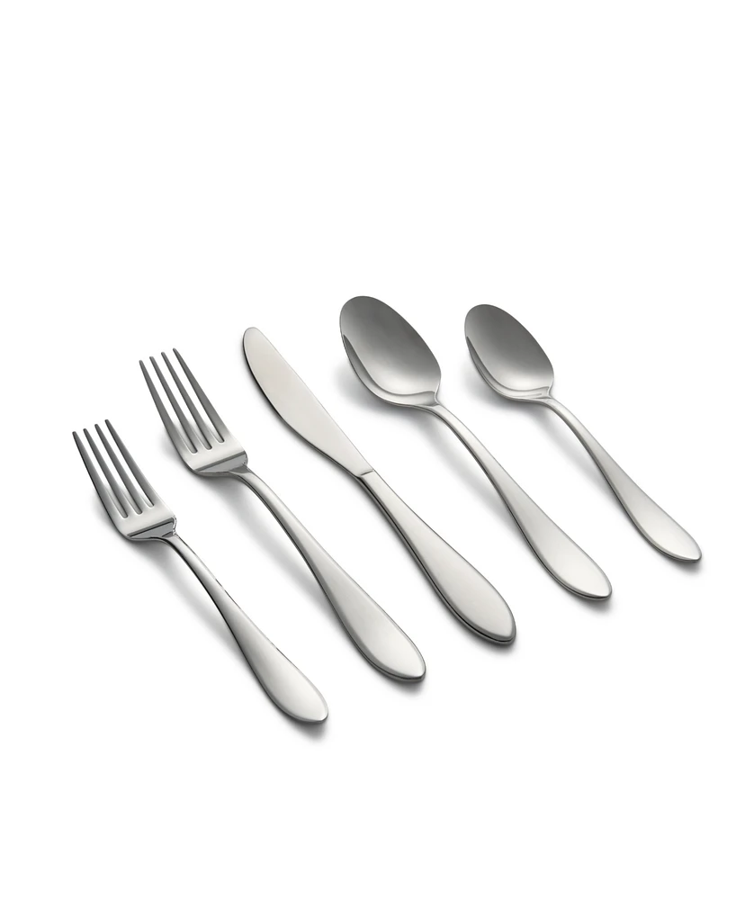 Cambridge Silversmiths Delia Mirror Piece Stainless Steel Flatware Set