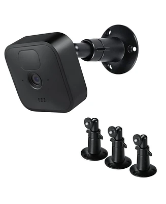 Wasserstein Metal Wall Mount for Blink Outdoor, XT2 Outdoor & Indoor Camera - Adjustable Indoor/Outdoor Security Metal Wall Mount (3 Pack, Black)