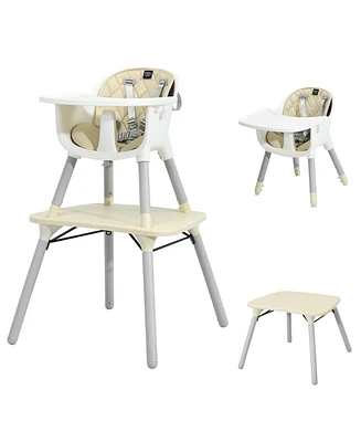 Costway Toddler 4 in 1 High Chair Convertible Table Chair Set