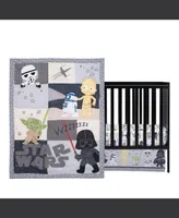 Lambs & Ivy Star Wars Classic 3-Piece Baby Crib Bedding Set - Yoda/Darth Vader
