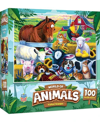 Masterpieces World of Animals - Farm Friends 100 Piece Jigsaw Puzzle