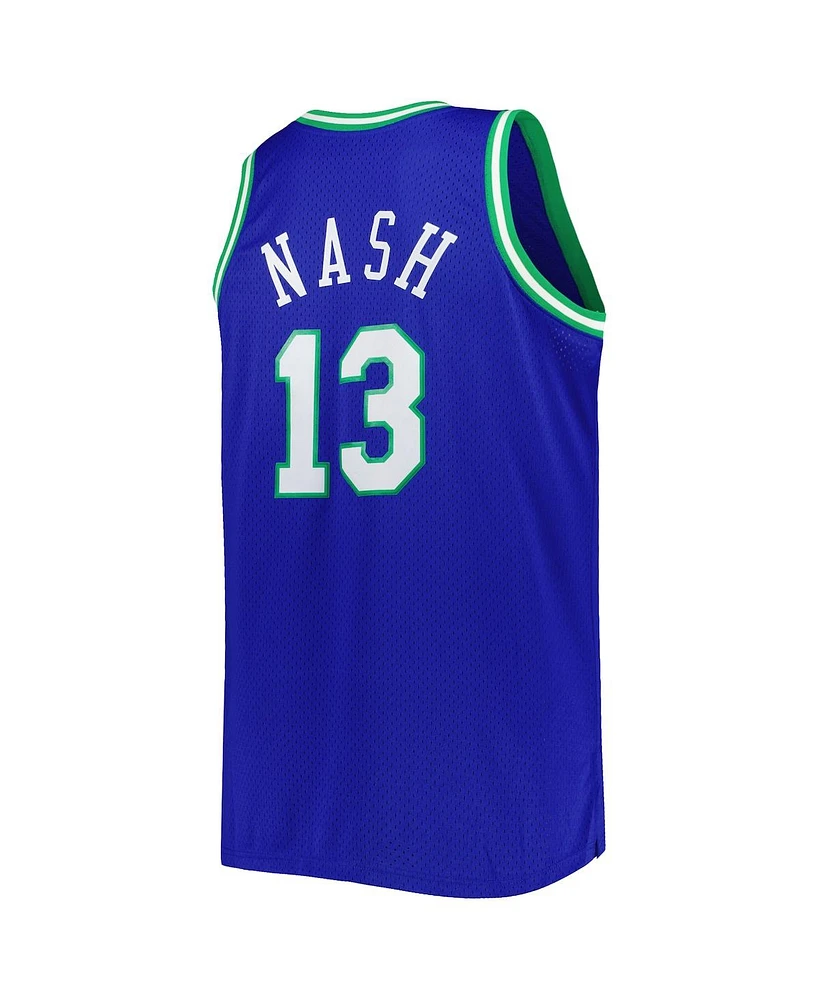 Men's Mitchell & Ness Steve Nash Blue Dallas Mavericks Big and Tall Hardwood Classics 1998-99 Swingman Jersey