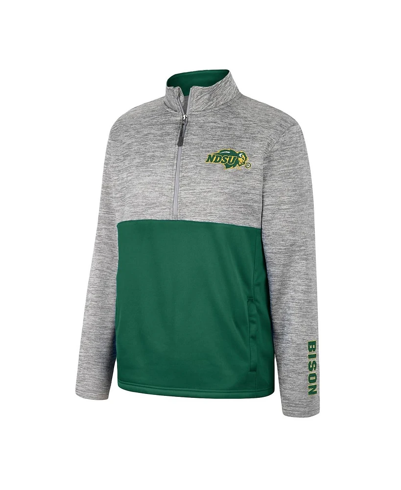 Men's Colosseum Gray Ndsu Bison John Half-Zip Jacket