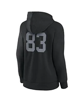 Women's Fanatics Darren Waller Black Las Vegas Raiders Player Icon Name and Number Pullover Hoodie