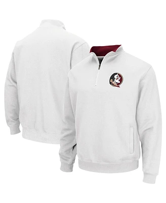 Men's Colosseum White Florida State Seminoles Tortugas Logo Quarter-Zip Pullover Jacket