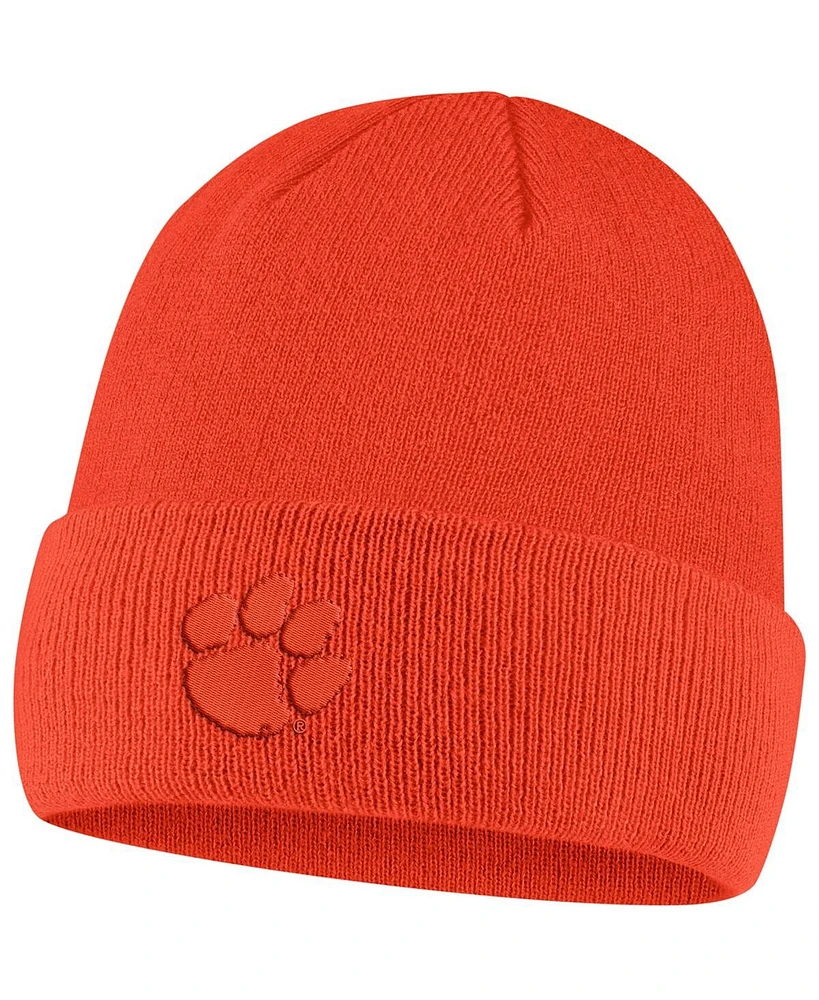 Men's Nike Orange Clemson Tigers Tonal Cuffed Knit Hat