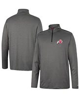 Men's Colosseum Charcoal Utah Utes Logo Quarter-Zip Windshirt