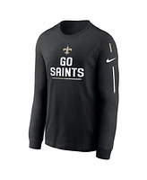Men's Nike Black New Orleans Saints Team Slogan Long Sleeve T-shirt