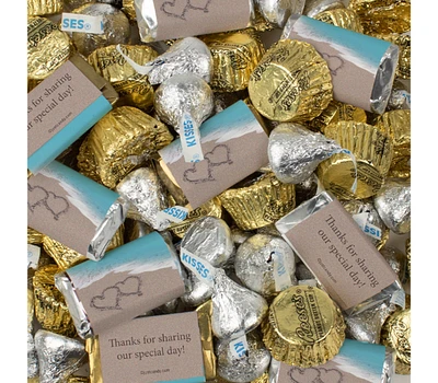 Just Candy Beach Wedding Candy Hershey's Chocolate Mix, 128 Pieces