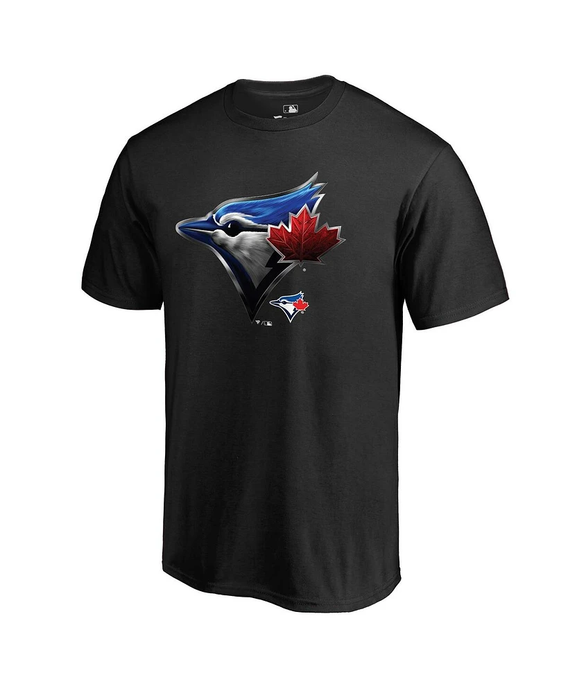 Men's Fanatics Black Toronto Blue Jays Midnight Mascot T-shirt