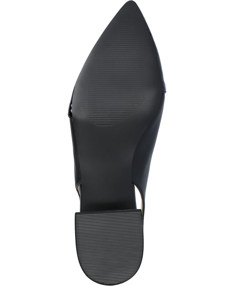 Journee Collection Women's Bertie Two Tone Slingback Flats