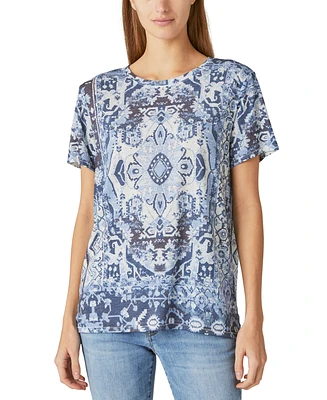 Lucky Brand Women's Printed Crewneck T-Shirt