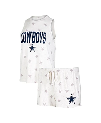 Women's Concepts Sport Cream Dallas Cowboys Agenda Tank Top and Shorts Set